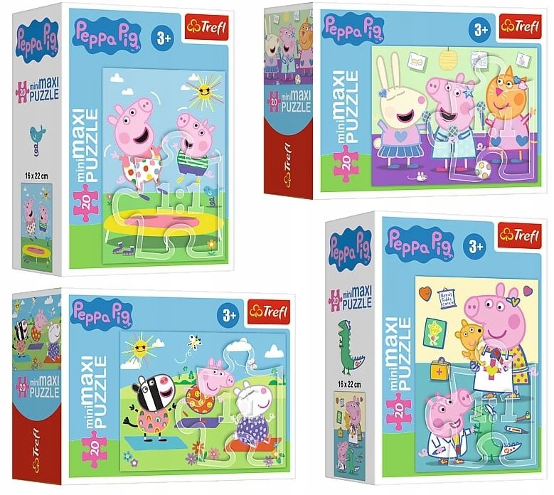 

Puzzle Minimaxi Świnka Peppa 4w1 Trefl 4x20 el.