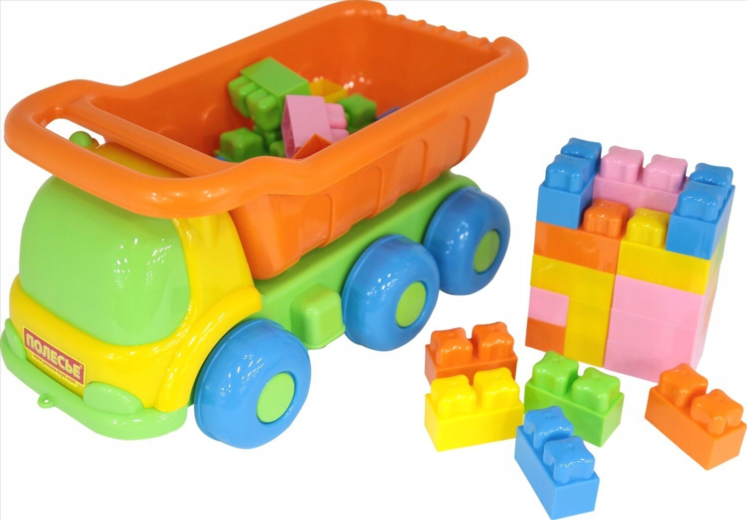 POLESIE WYWROTKA KIESZA Z KLOCKAMI W SIATCE