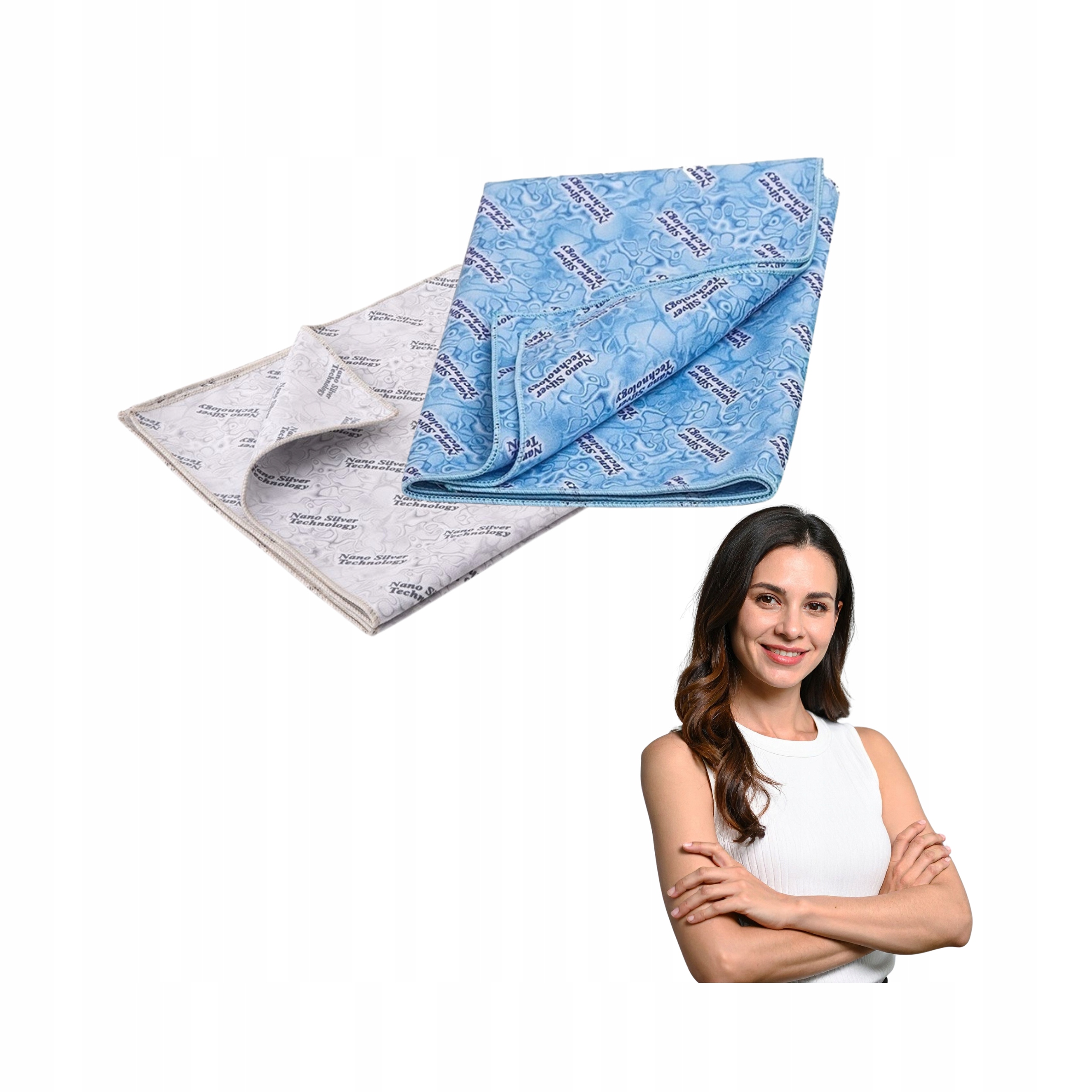 Sunbeam Duo – Čističe z mikrovlákna Modrá Šedá 38 × 41 cm Raypath