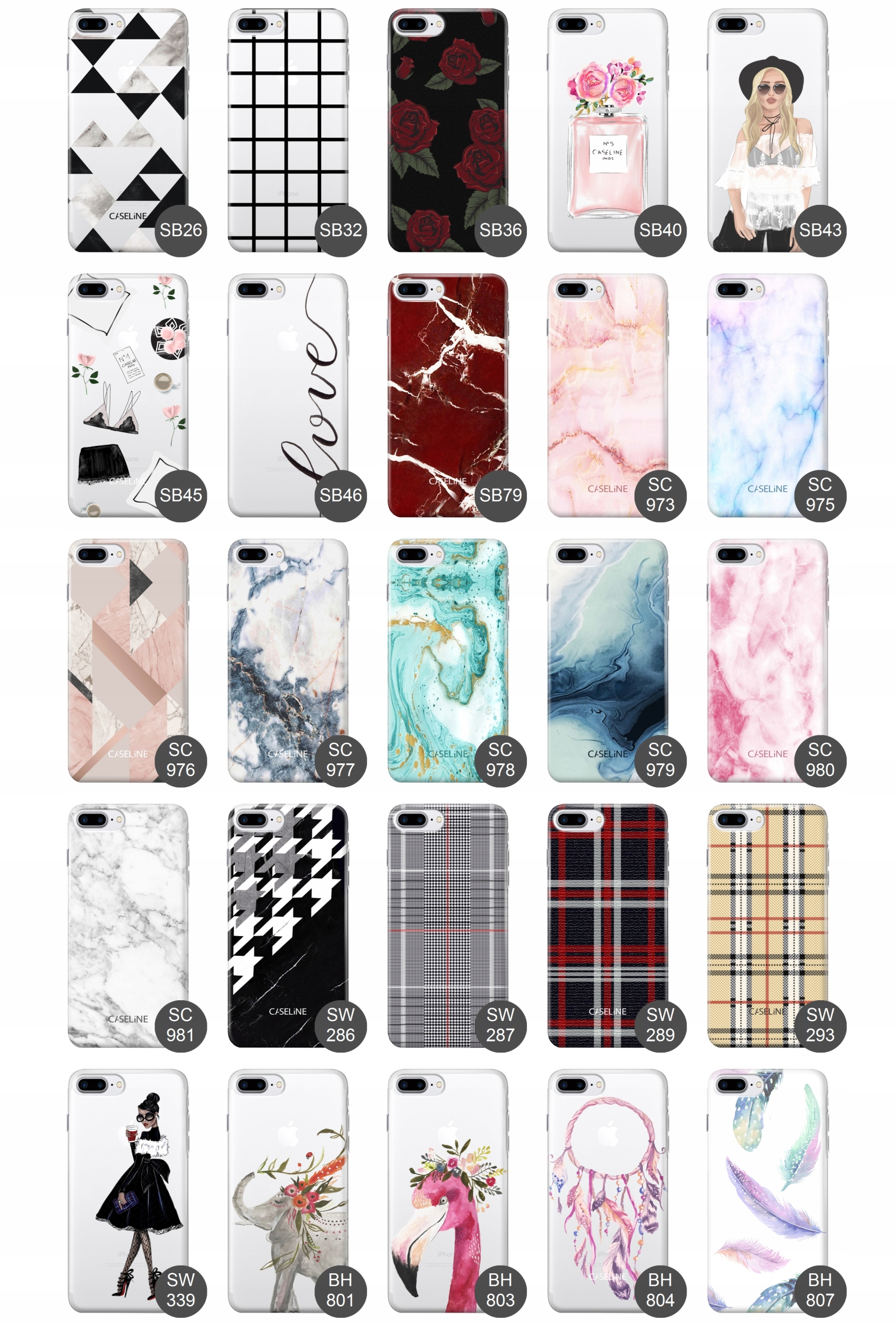 Etui do iPHONE 7 PLUS case guma wzory