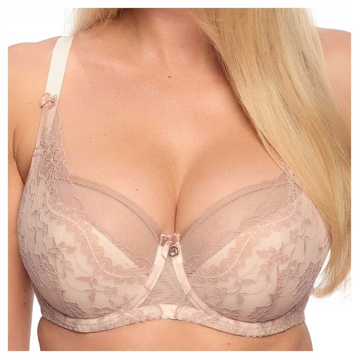 Gaia Polovyztužená krajková podprsenka Simone 1285 růžová 85B