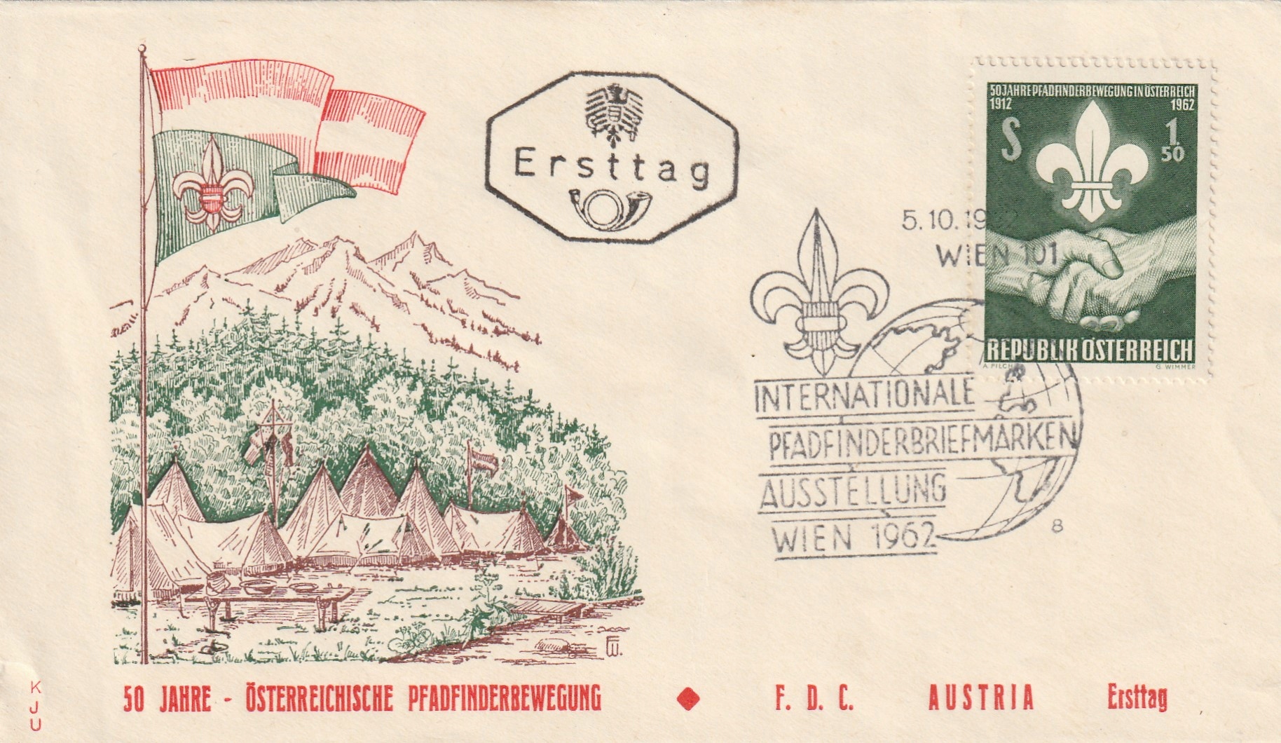 A 708. Austria - FDC 1962.rok