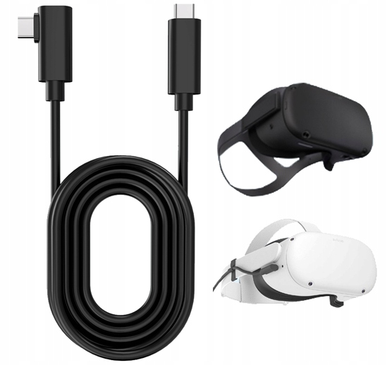 Kabel Link Vr 5 m Do Meta Oculus Quest 1 & Quest 2 Usb-c Usb-c