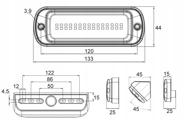 Рабочая светодиодная лампа W229 1501 1590LM