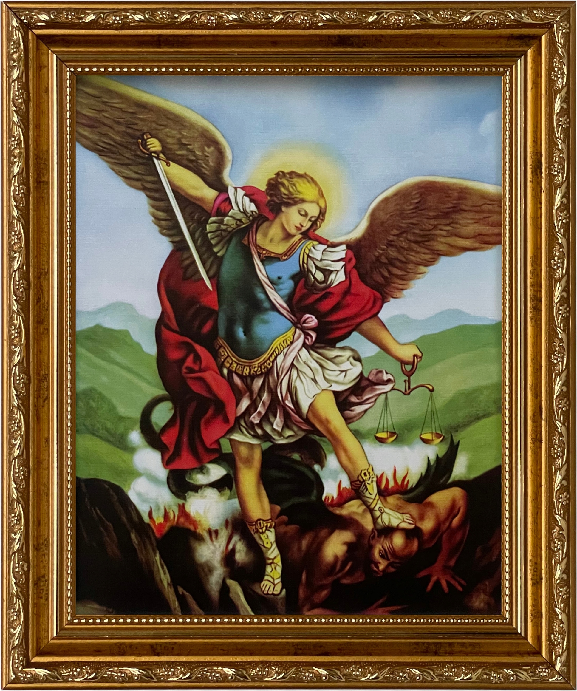 

Obraz 31x26 Archanioł Święty Michał Złota Rama