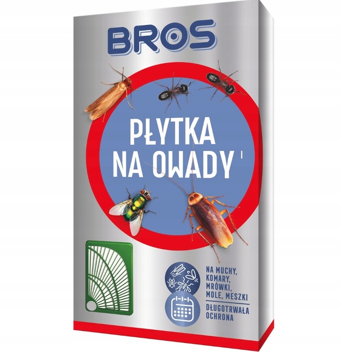 PŁYTKA NA OWADY MOLE KOMARY MESZKI MUCHY MOC BROS Stan opakowania oryginalne