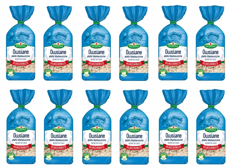 Levně 12 x 400 g Szczytno Celozrnné ovesné vločky Karton