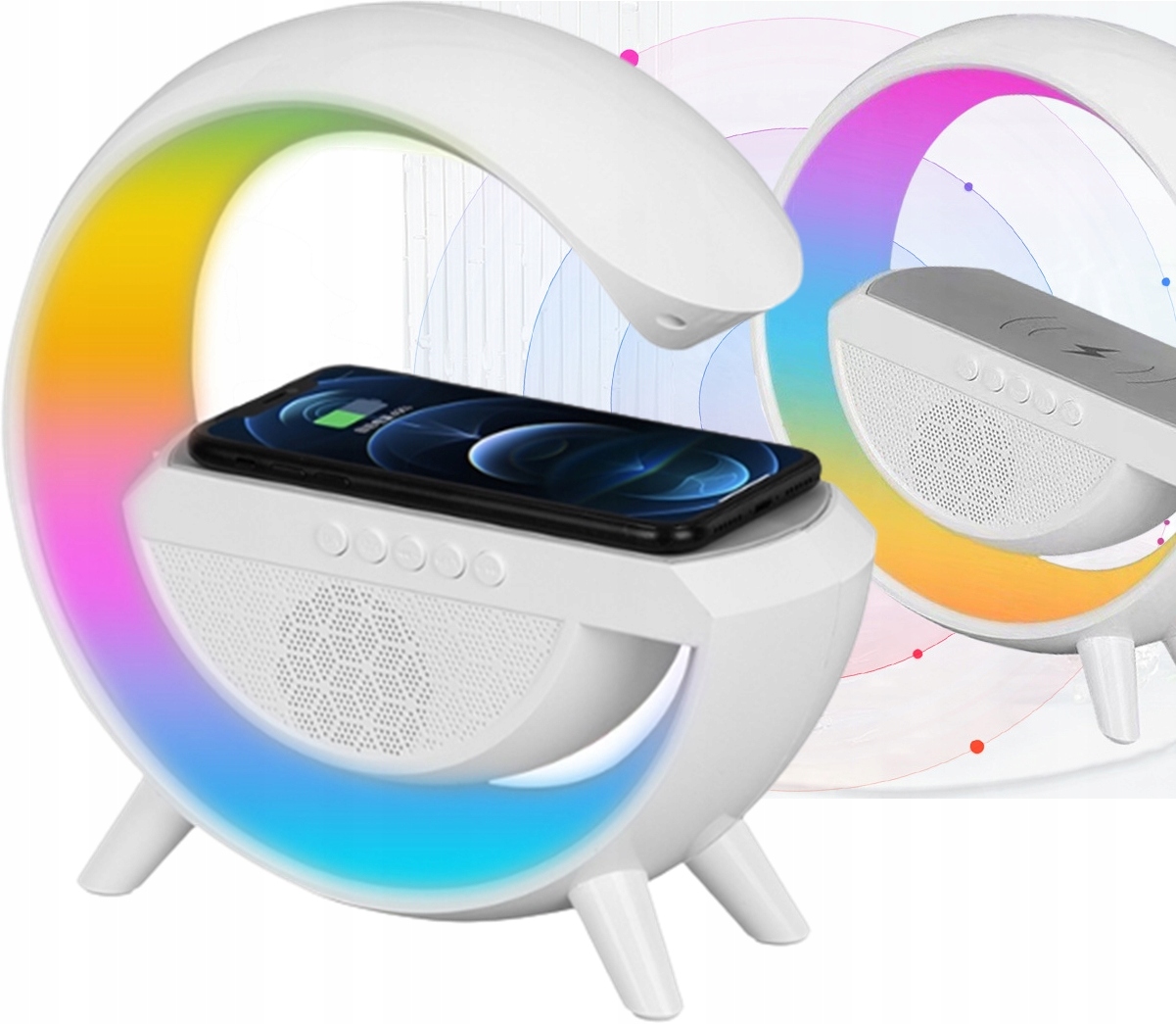 Lampka LED Ładowarka QI Głośnik RGB RADIO Marka inna