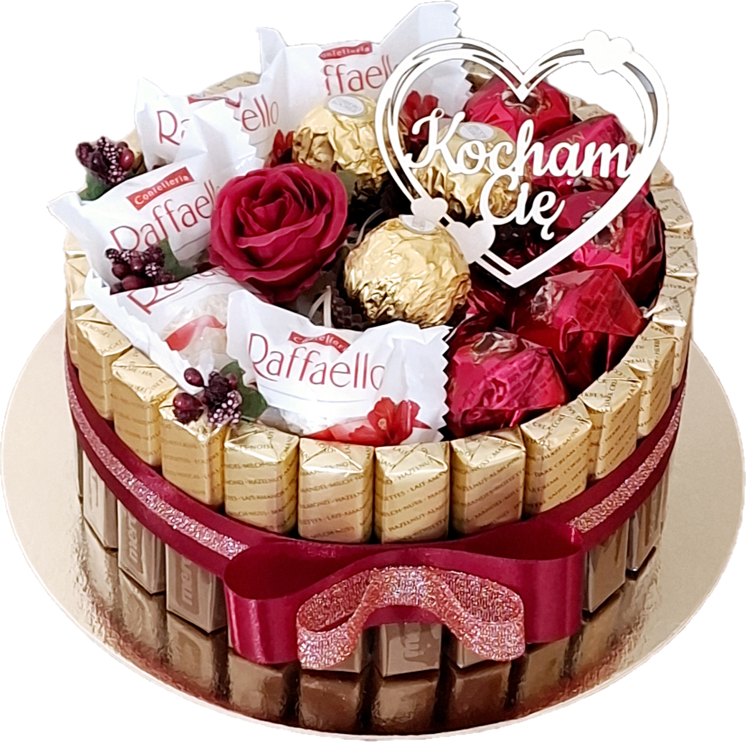 Tort Merci Raffaello Zestaw Słodyczy Urodziny Imieniny Walentynki