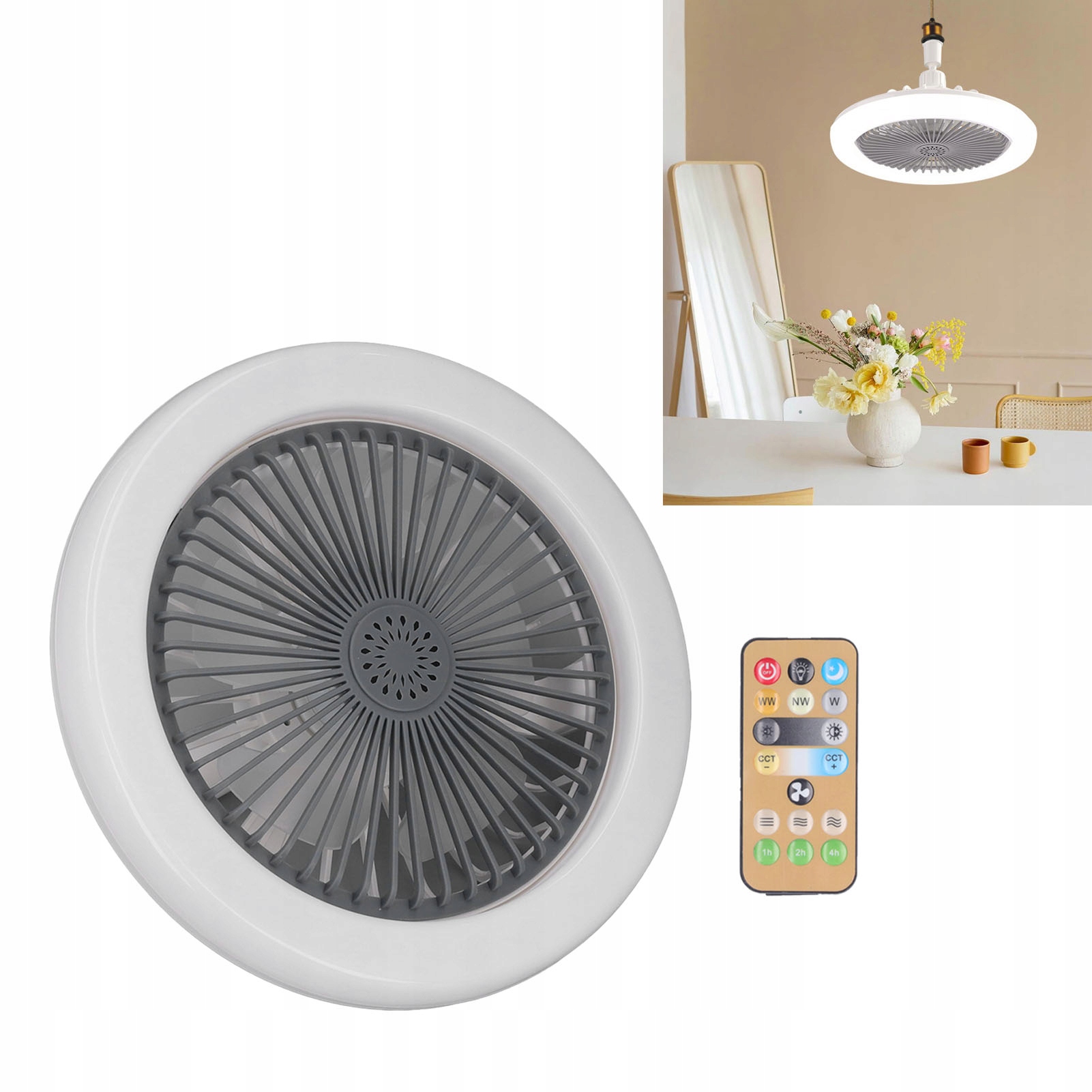 PLAFON Z WIATRAKIEM LAMPA LED WENTYLATOR SUFITOWY 30W Marka bez marki