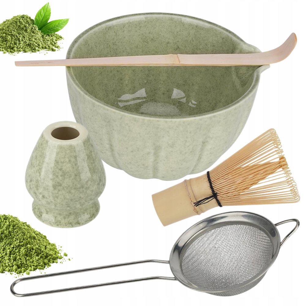 Levně Čajová Sada Matchy Chashaku Sada Matcha Šlehací Metla Lžíce 5KUSŮ