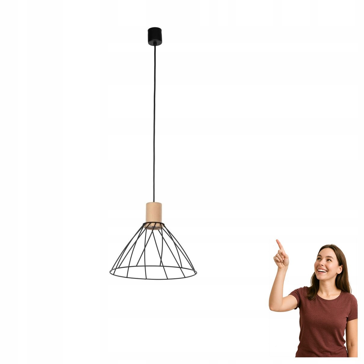 Závěsná lampa Modesto Wood Borovice 10156 Tk Lighting