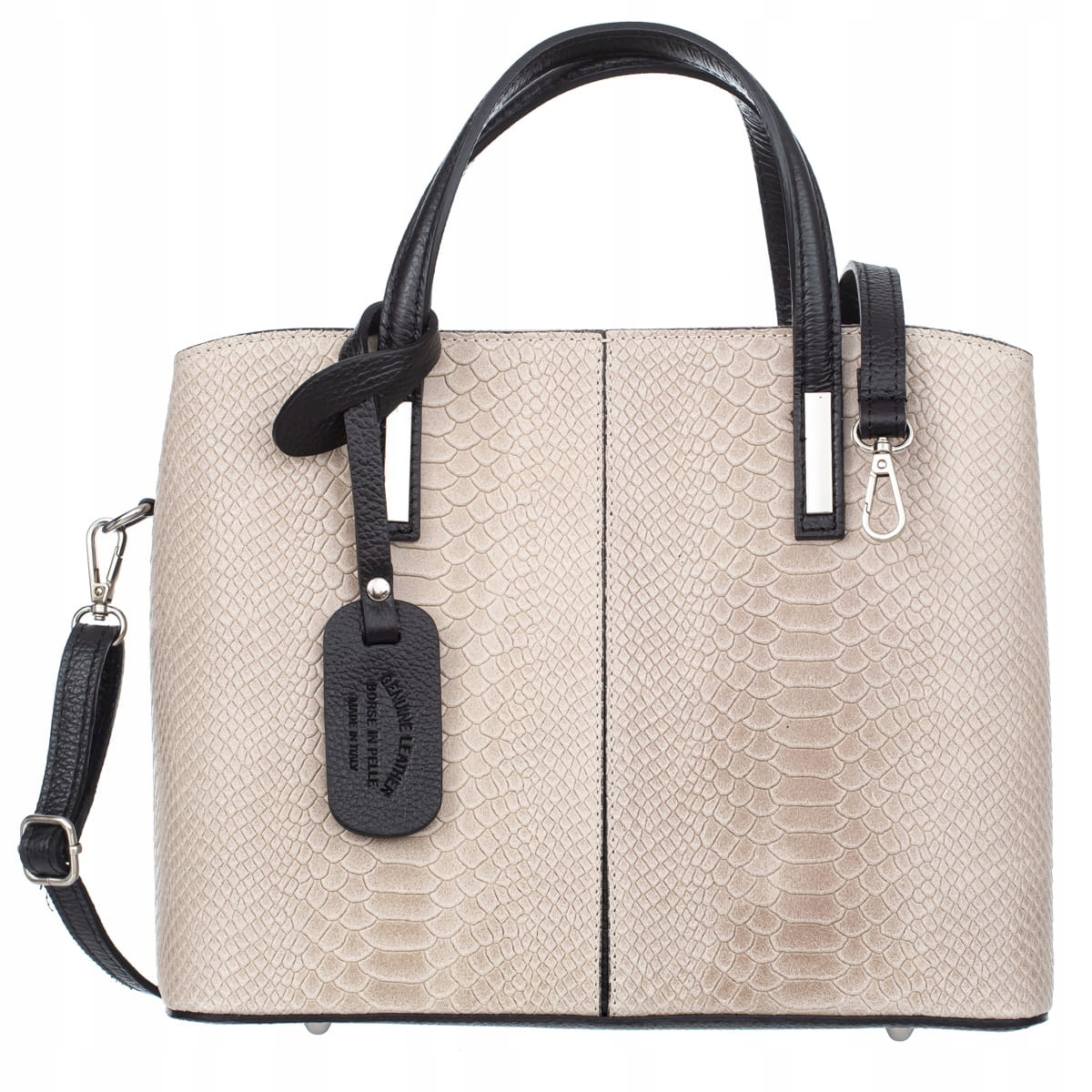 Kožená kabelka Kufřík Vezze Rara Béžová