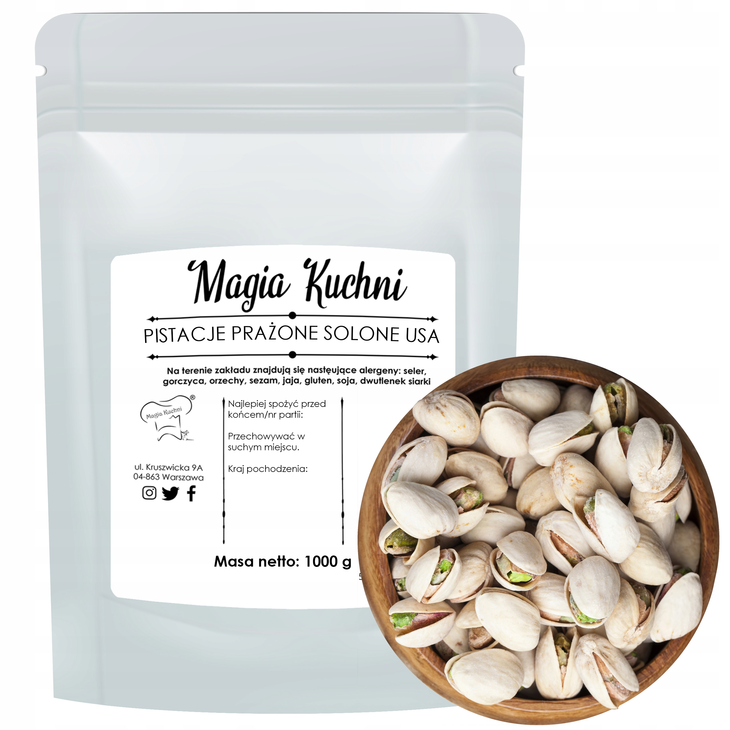 Levně Pistácie Pražené Solené ve skořápce Premium 1kg