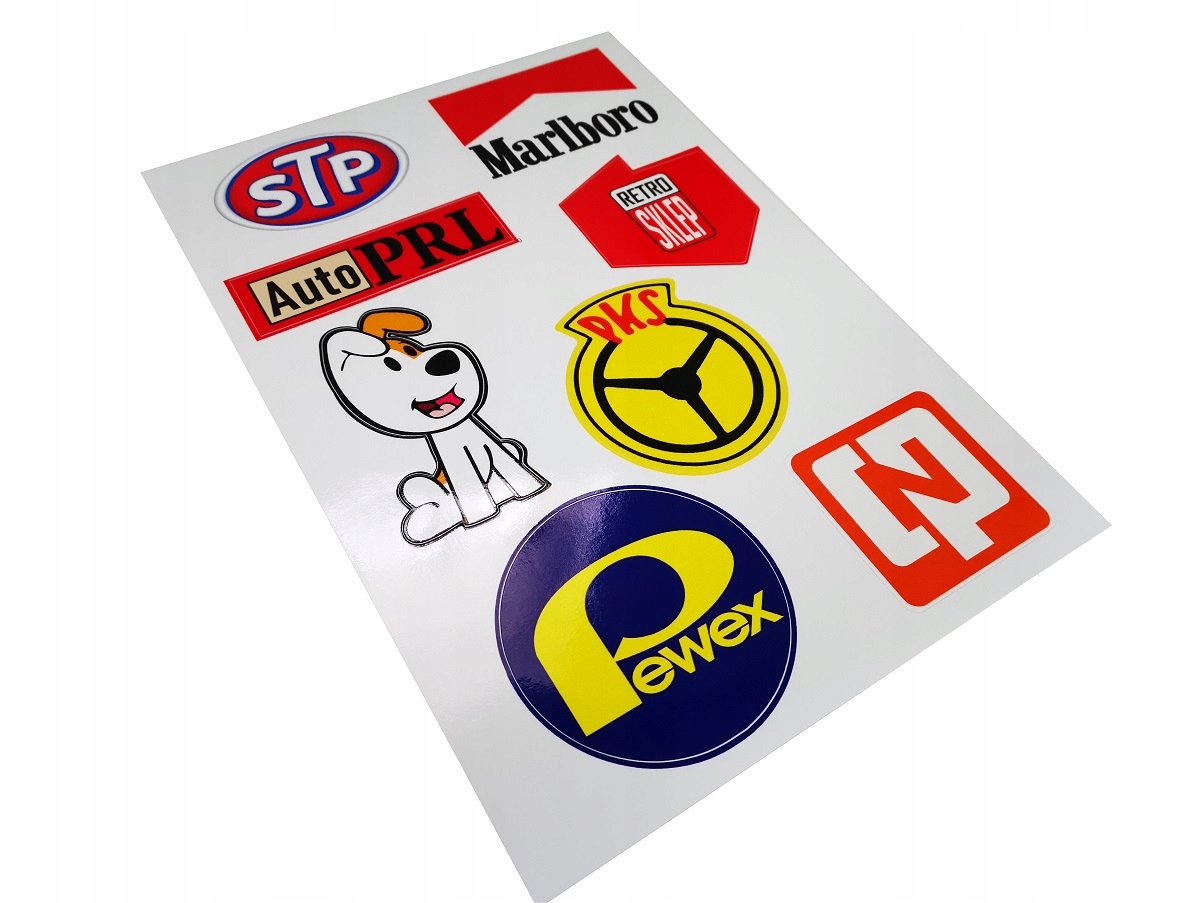 

Plansza retro Prl naklejki format A4