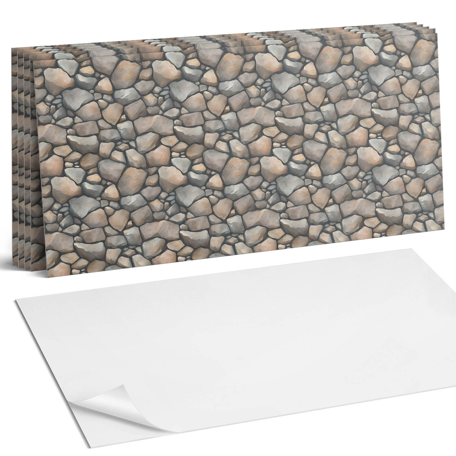 Balíček samolepiacich Pvc dlaždíc s kamenistou textúrou 6 x 60 x 30 cm