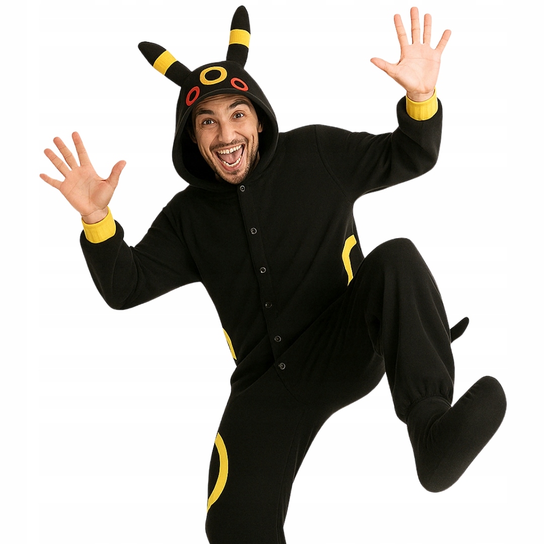 Piżama Onesie Kigurumi Kostium Przebranie Pokemon Umbreon XXL: 185 - 195cm Materiał dominujący poliester