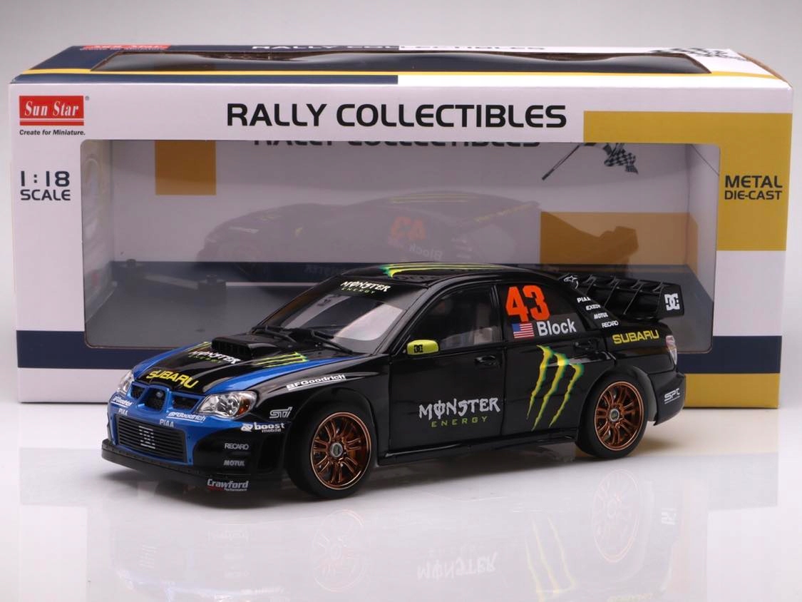 Subaru Impreza WRC06 #43 Ken Block 2008, black/blue Sun Star 1:18