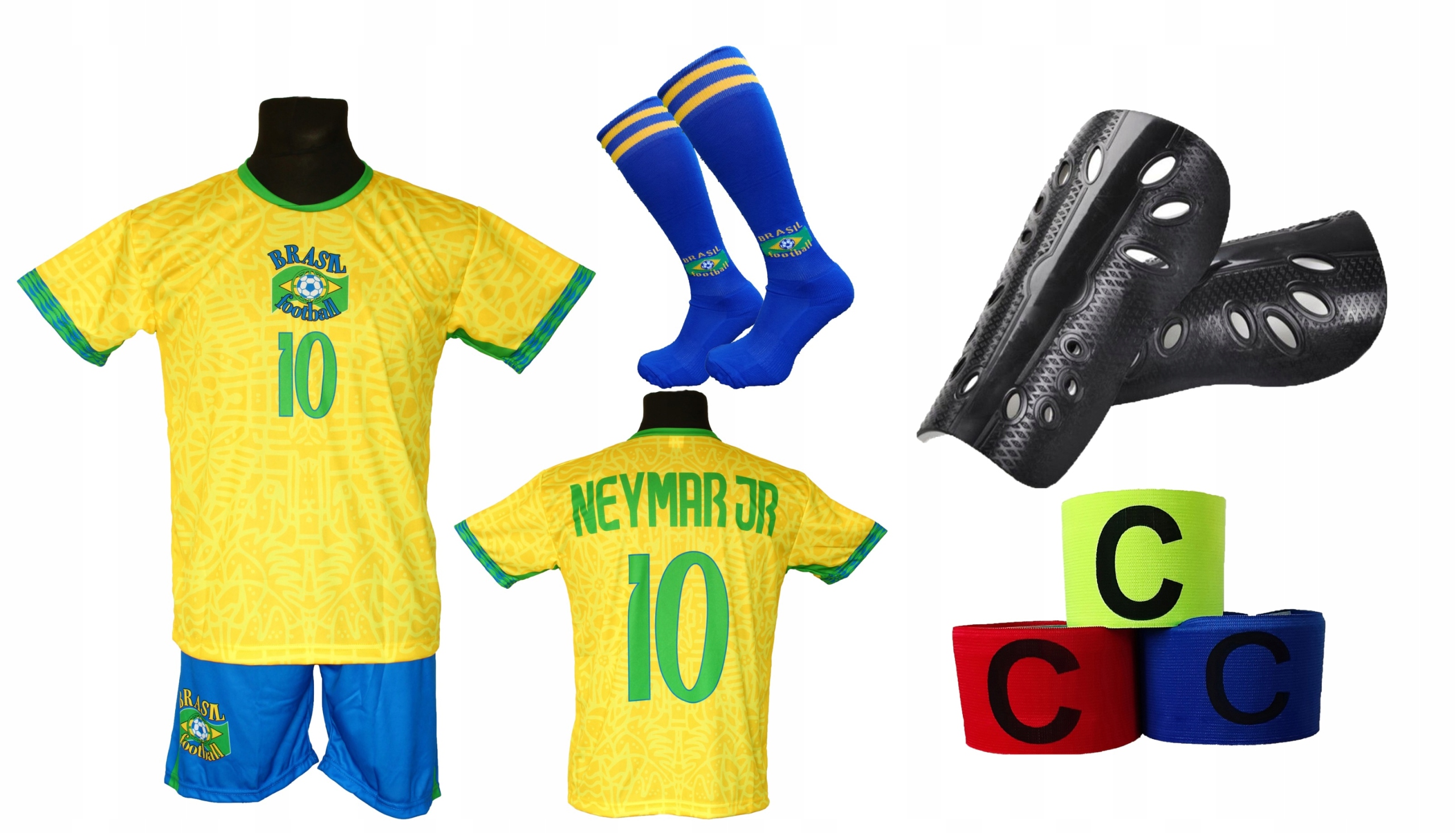 Neymar Jr sportovní set fotbalového oblečení Brazílie Oo 128