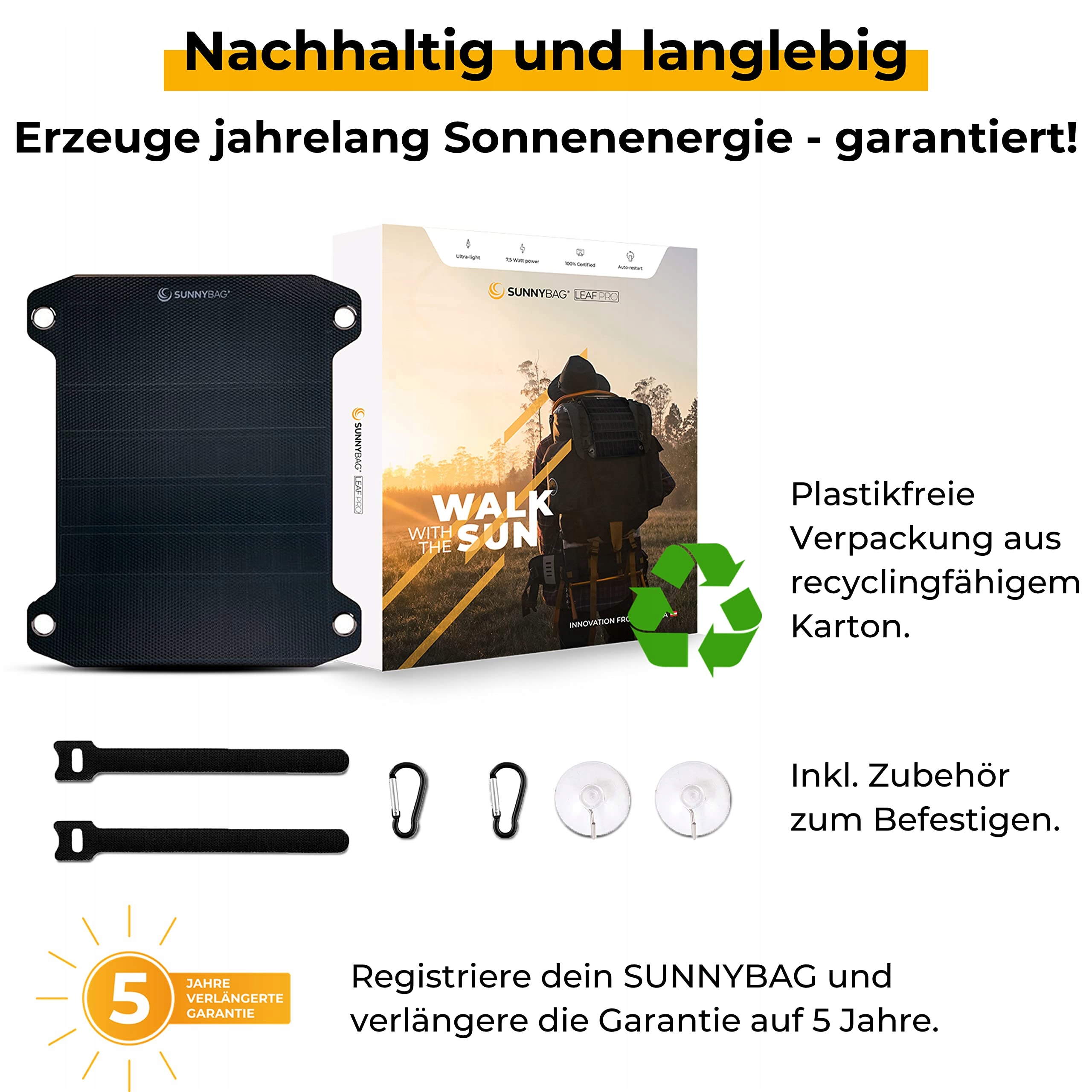 SUNNYBAG Leaf PRO Panel Słoneczne 7,5W USB Do Telefonów i Powerbanków — miniatura 6