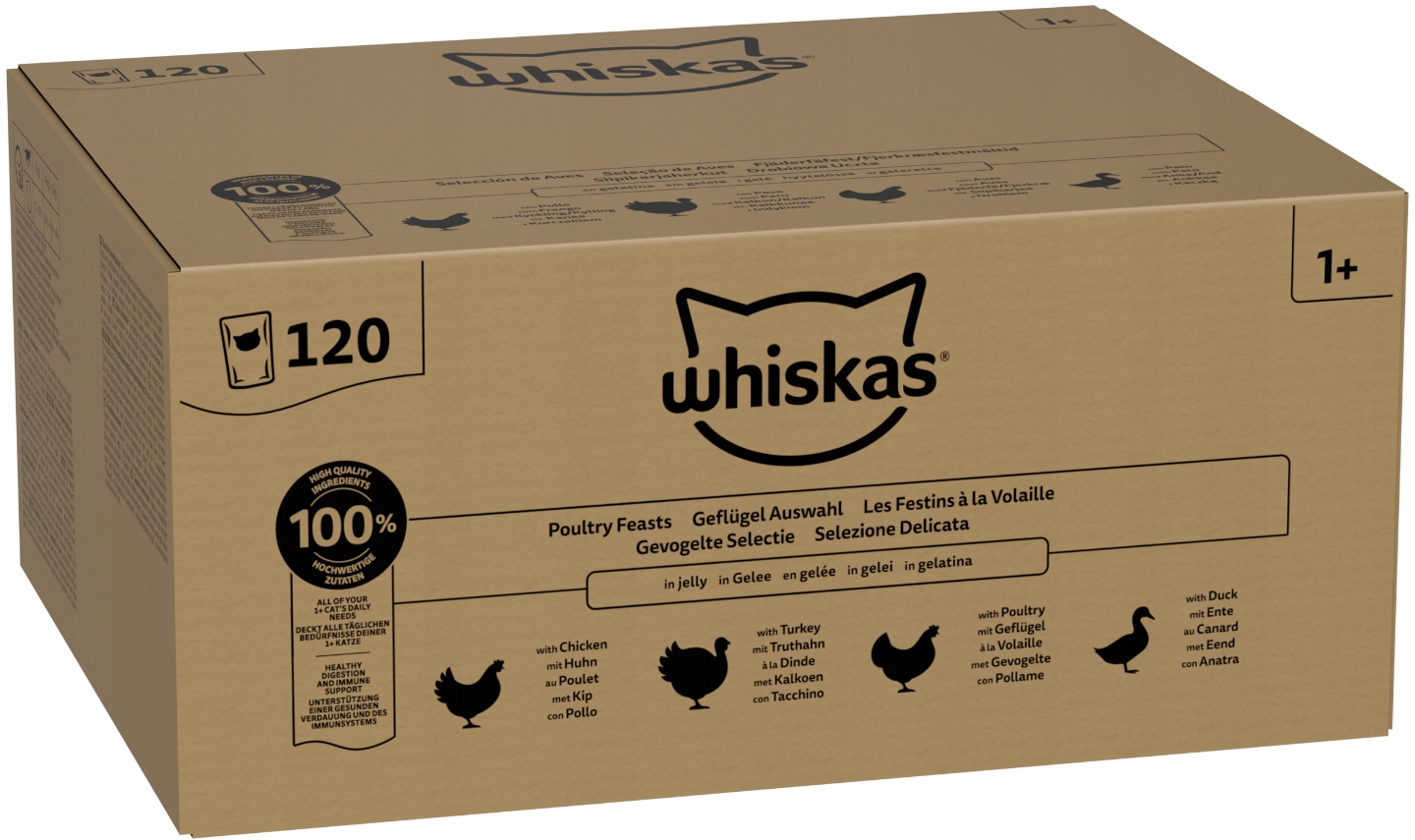 Whiskas Saszetki Drobiowa Uczta galaretka 120x85g