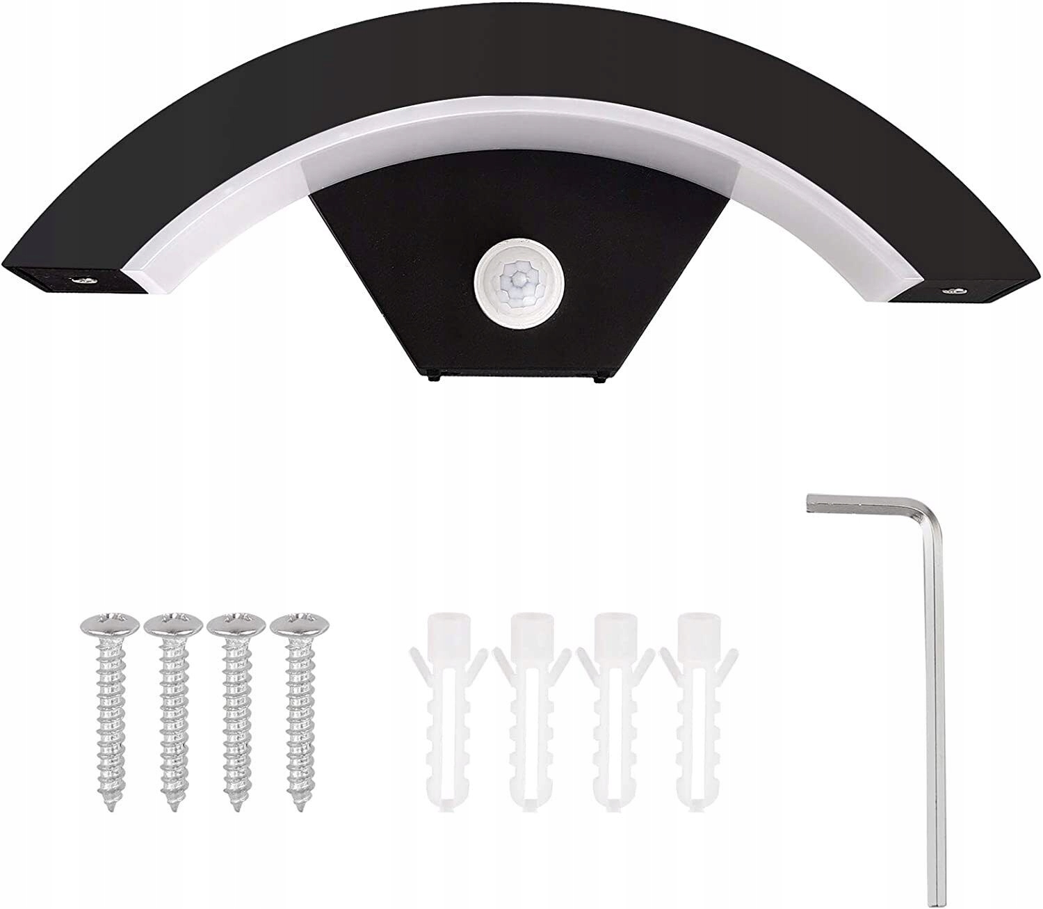 Venkovní nástěnná Led lampa, voděodolná, s pohybovým senzorem, 18W 6000K