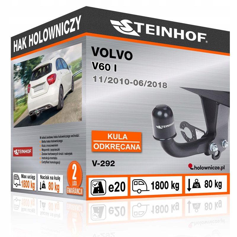 Hak holowniczy Volvo V60 I 2010-2018
