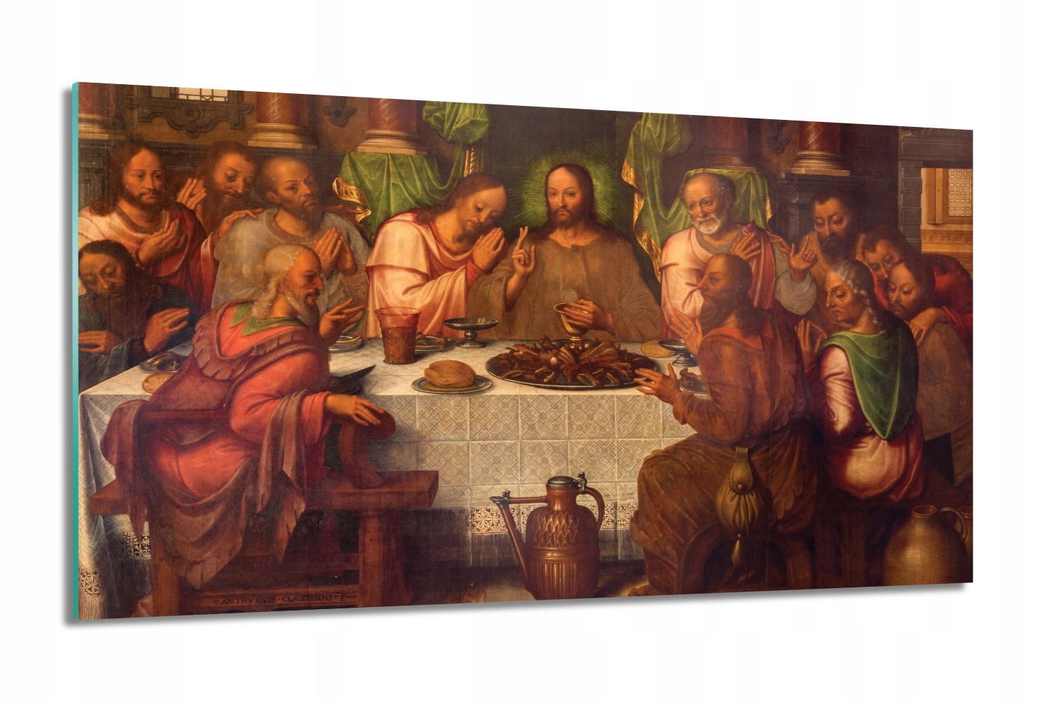Poslední věřící obraz 100x60 Skleněný nástěnný