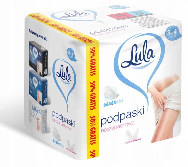 

Lula Podpaski Higieniczne Bezzapachowe 12 sztuk