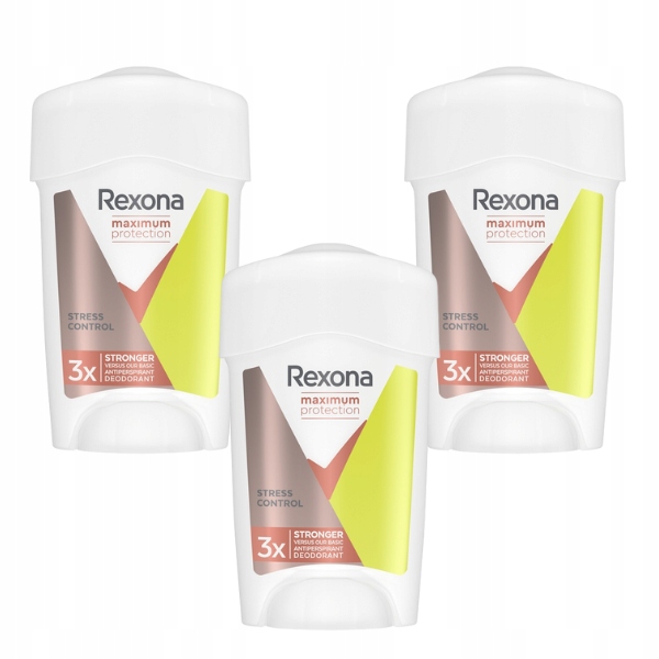 3x Rexona antiperspirant v tyčince Maximum Protection Stress Control 45 ml