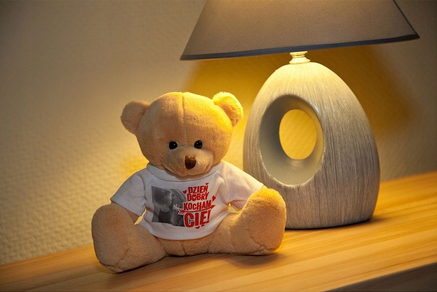 maskotka, miś, pluszak z dowolnym nadrukiem Walentynki Marka inna