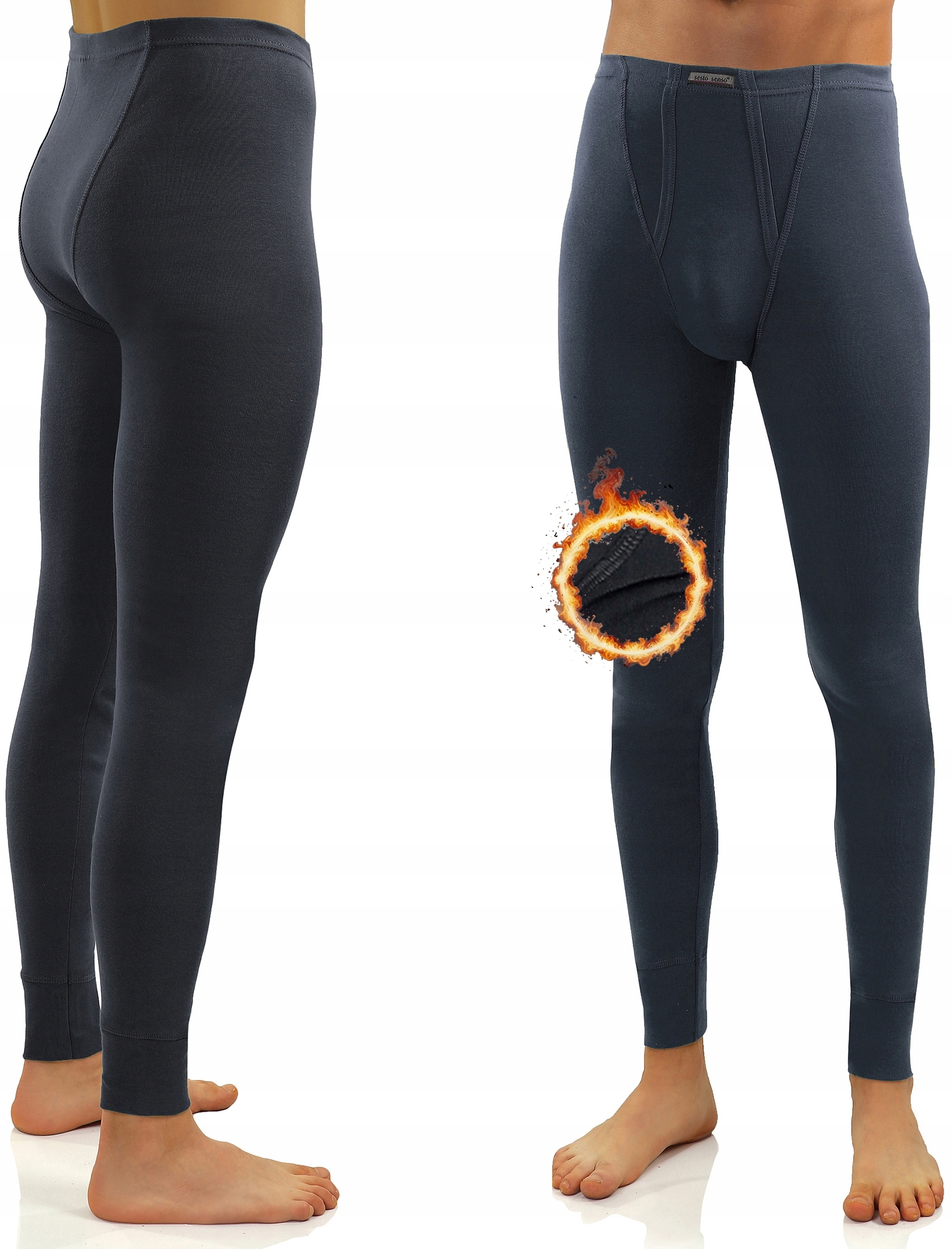 Sesto Senso Pánské kalhotky 2 kusy 100% bavlna XXL Grafit