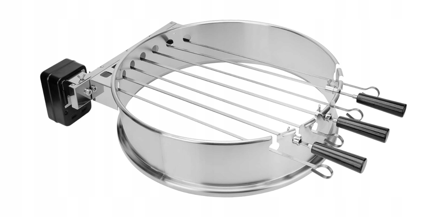 Onlyfire otočný ražeň z ocele Rotisserie s grilovacím motorom Weber 57 cm