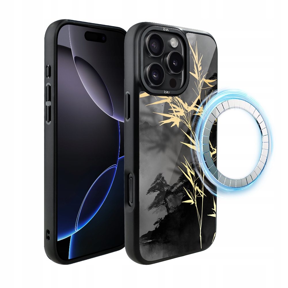 Pouzdro pro iPhone 16 Pro Max Ibizu DropGuard Matt s MagSafe, Zlatý bambus