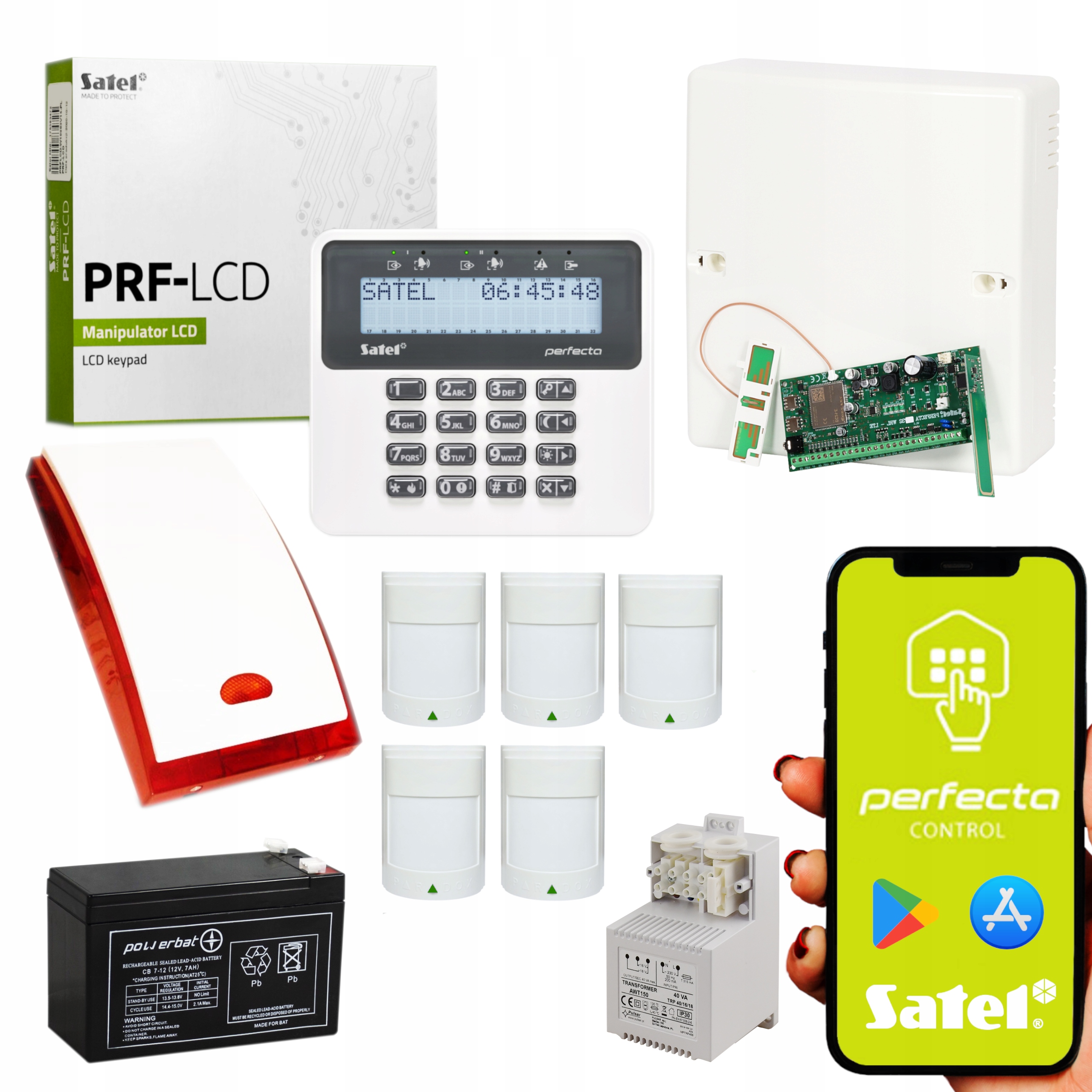 

Alarm Satel Perfecta Komplet 5 Czujek Aplikacja