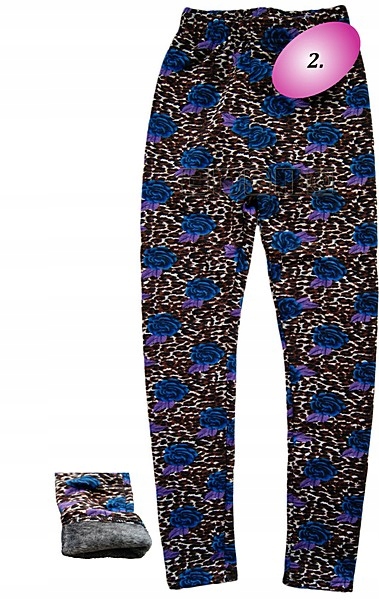 

Ocieplane Legginsy na futerku Panterka 116/122