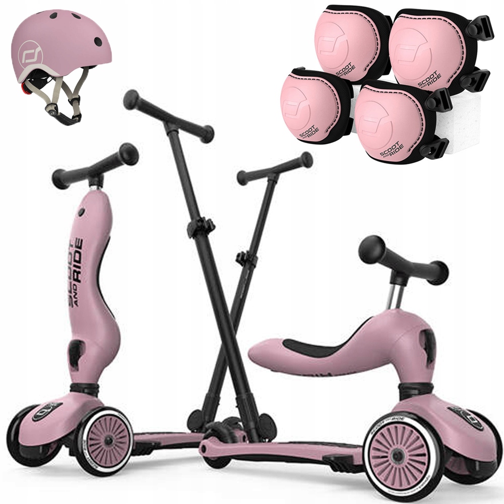 Scoot and Ride Highwaykick 1 Push and Go 2w1 Kask Ochrniacze Wildberry