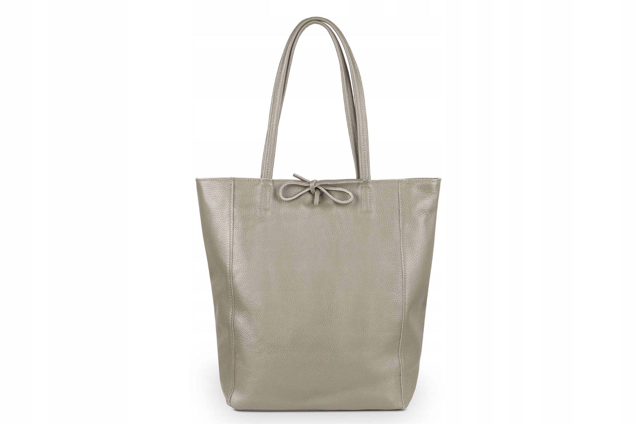 Kožená kabelka Vera Pelle Lampo Béžová