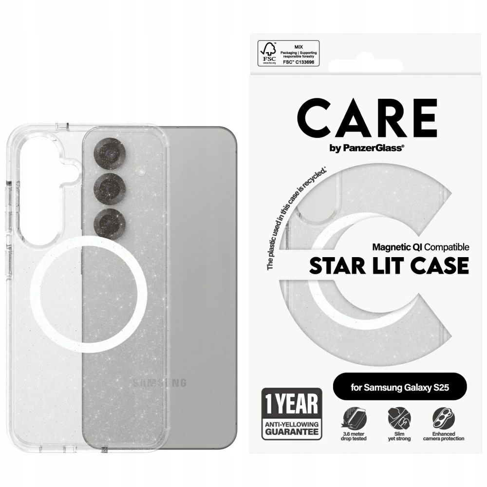 Etui Care by PanzerGlass Flagship Urban Combat Starlight White Qi do Sams
