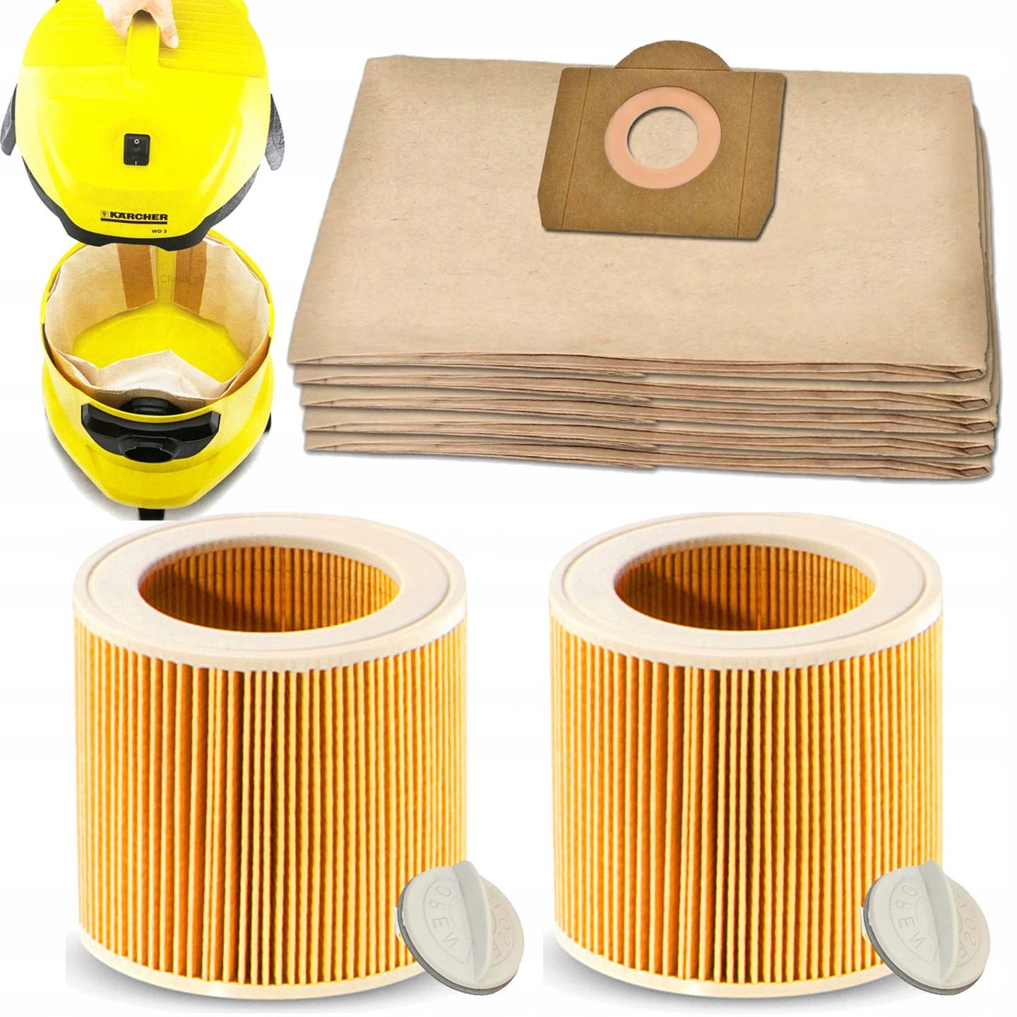 

Worki Do Odkurzacza Karcher WD3 MV SE4001 Filtry