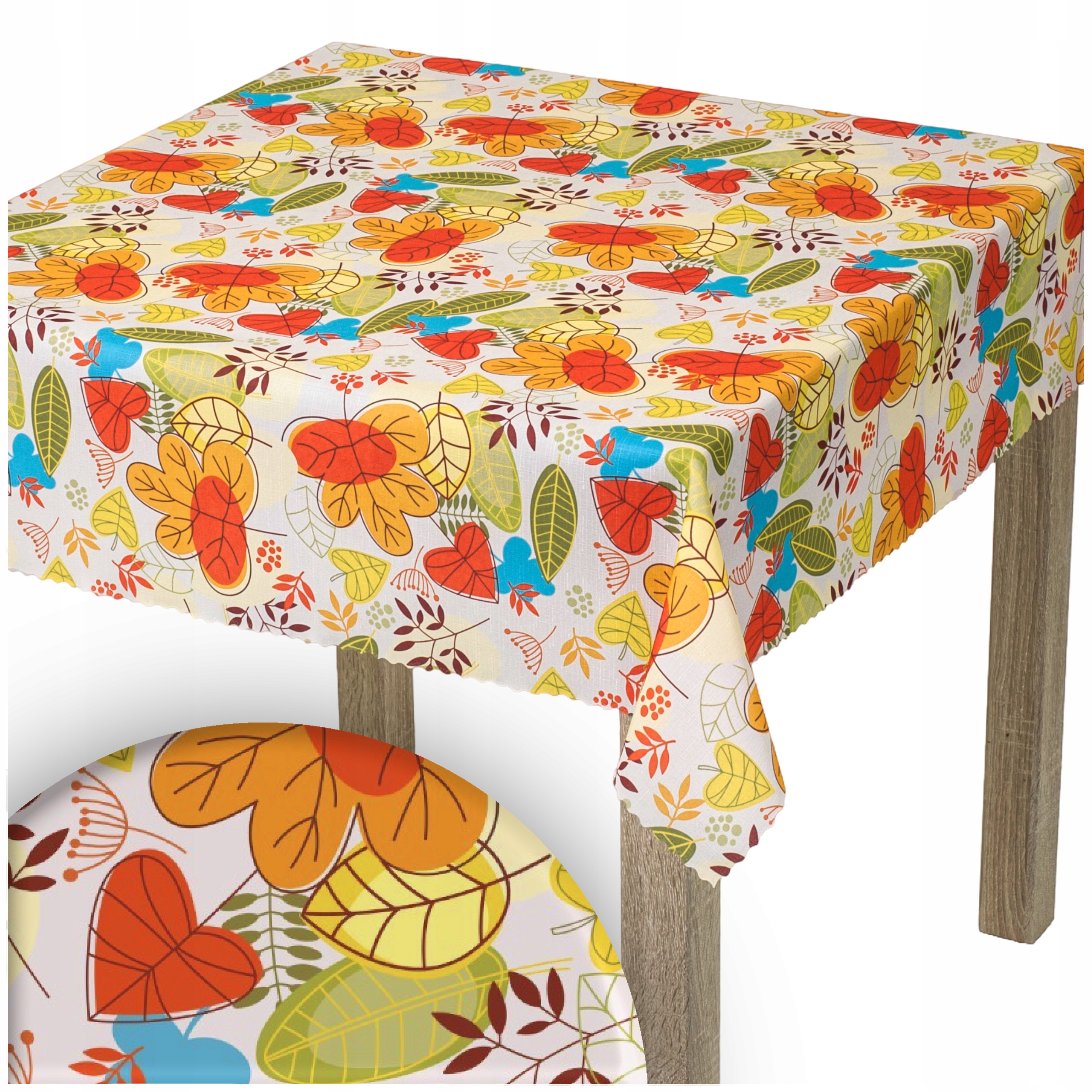 Ubrus odolný proti skvrnám s rostlinným motivem Podzimní kouzlo 120 x 380 cm