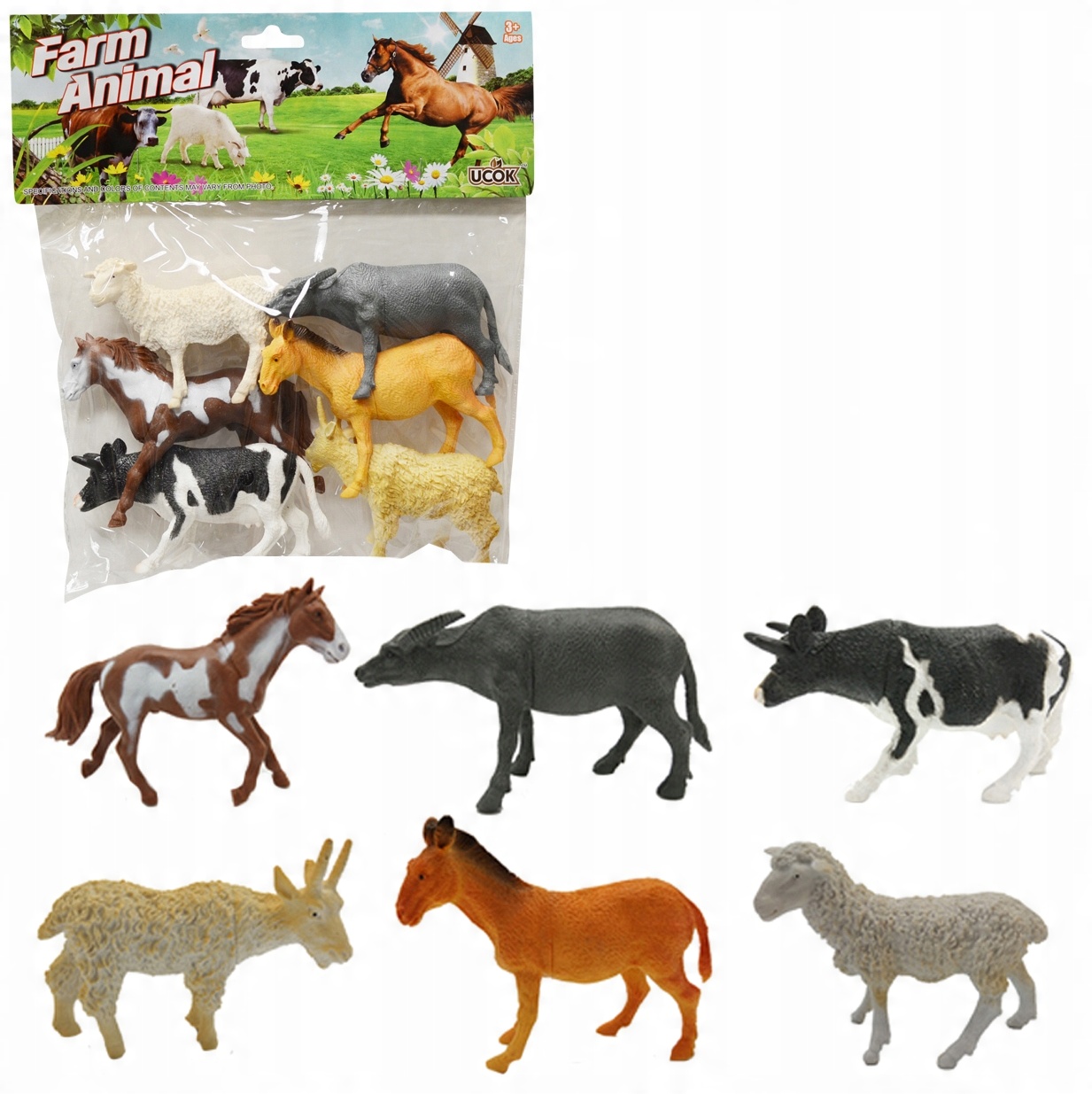 

Zestaw Figurki Zwierzęta Farma Figurka Koń 6 szt