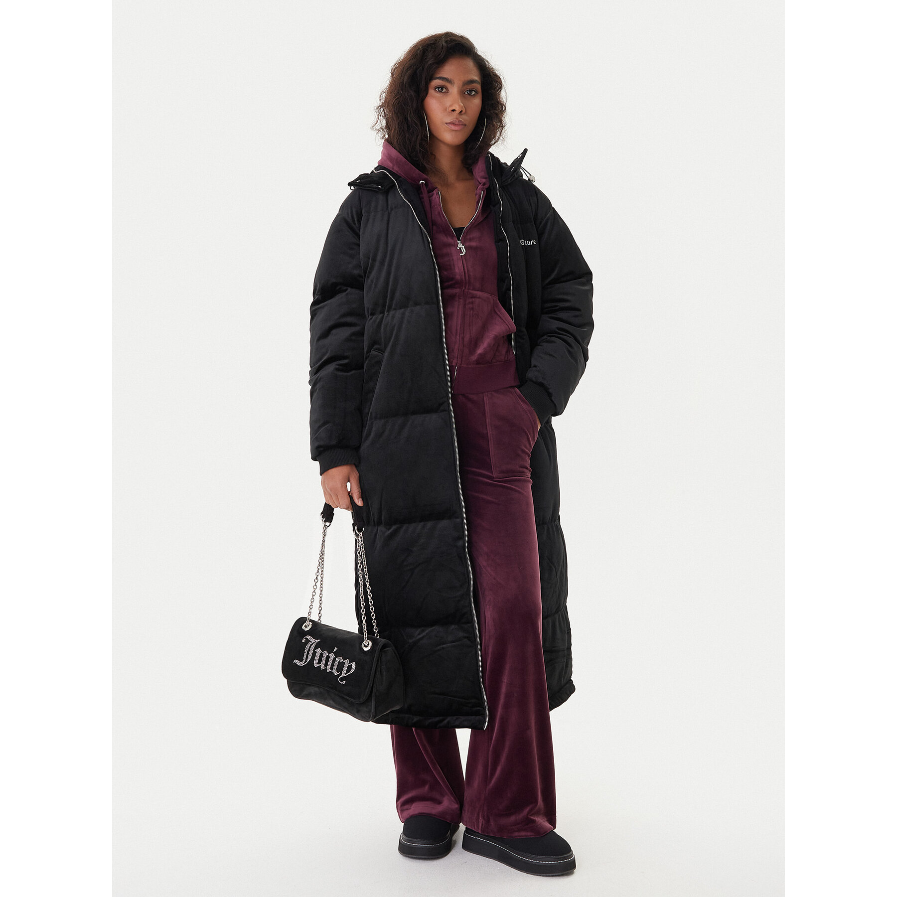 Juicy Couture Damskie Kurtka zimowa Czarny