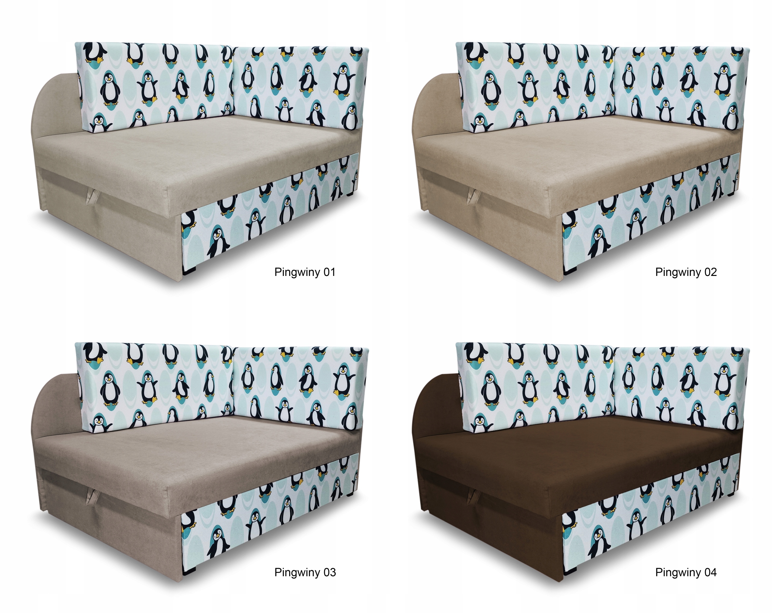 Twoje dziecko zasługuje na najlepsze - regulowane łóżko narożnik KUBUŚ Kolekcja Pingwiny