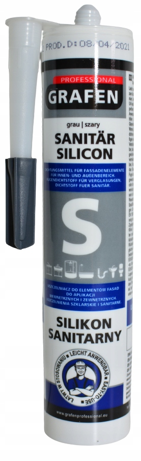 

Grafen silikon sanitarny szary 280ml Stop Pleśni