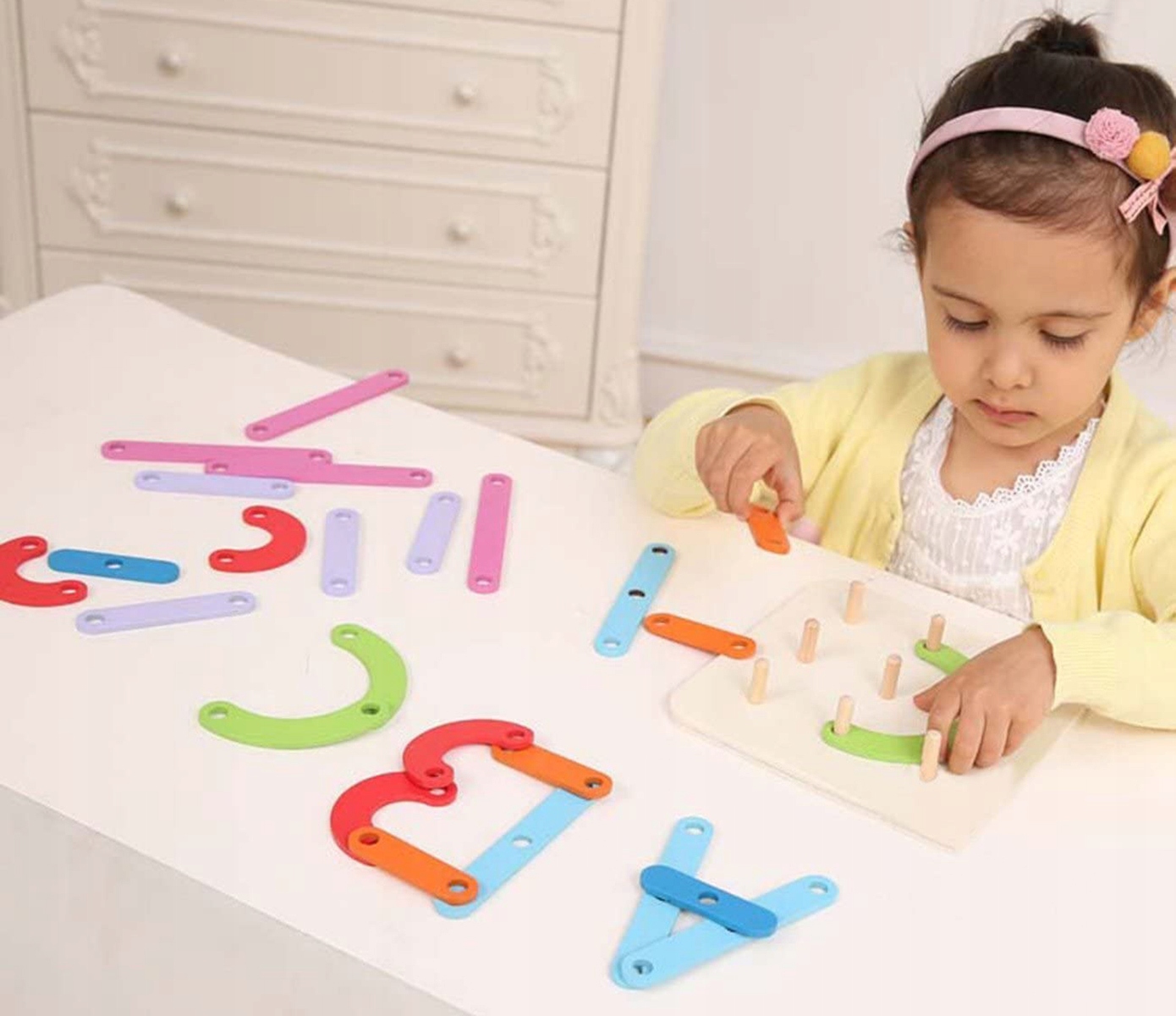 

Drewniana Tablica Edukacyjna Puzzle Montessori
