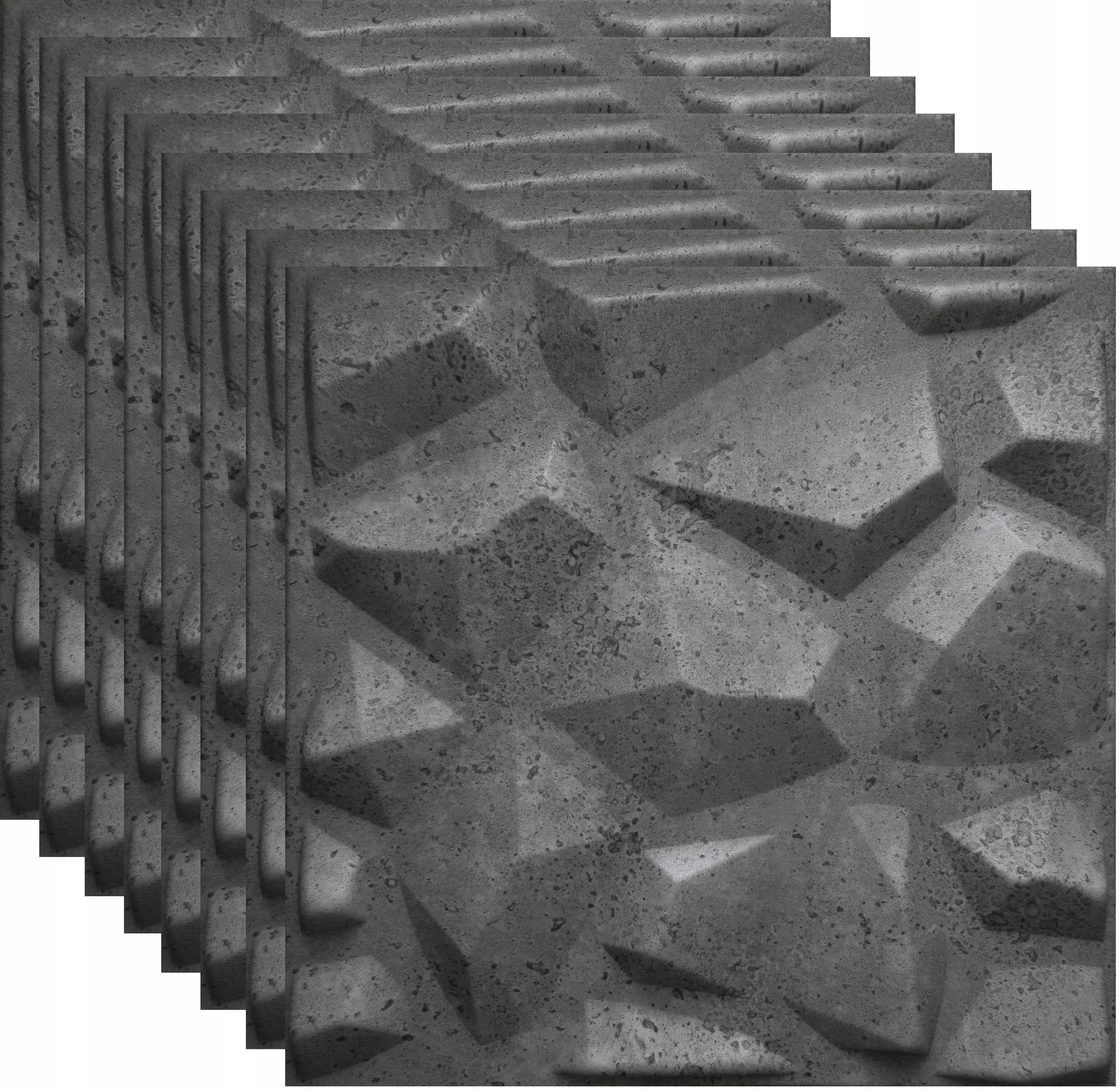 

Panele Ścienne 3D 50x50 Imitacja Beton Mars 42 2m2