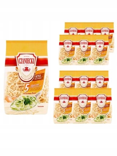 Levně 1X Czaniecki Těstoviny 5 vaječná válcovaná nit 12x250 g