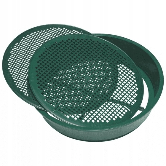Sito ogrodnicze do przesiewania ziemi plastikowe, 2 wymienne wkładki, 38 cm