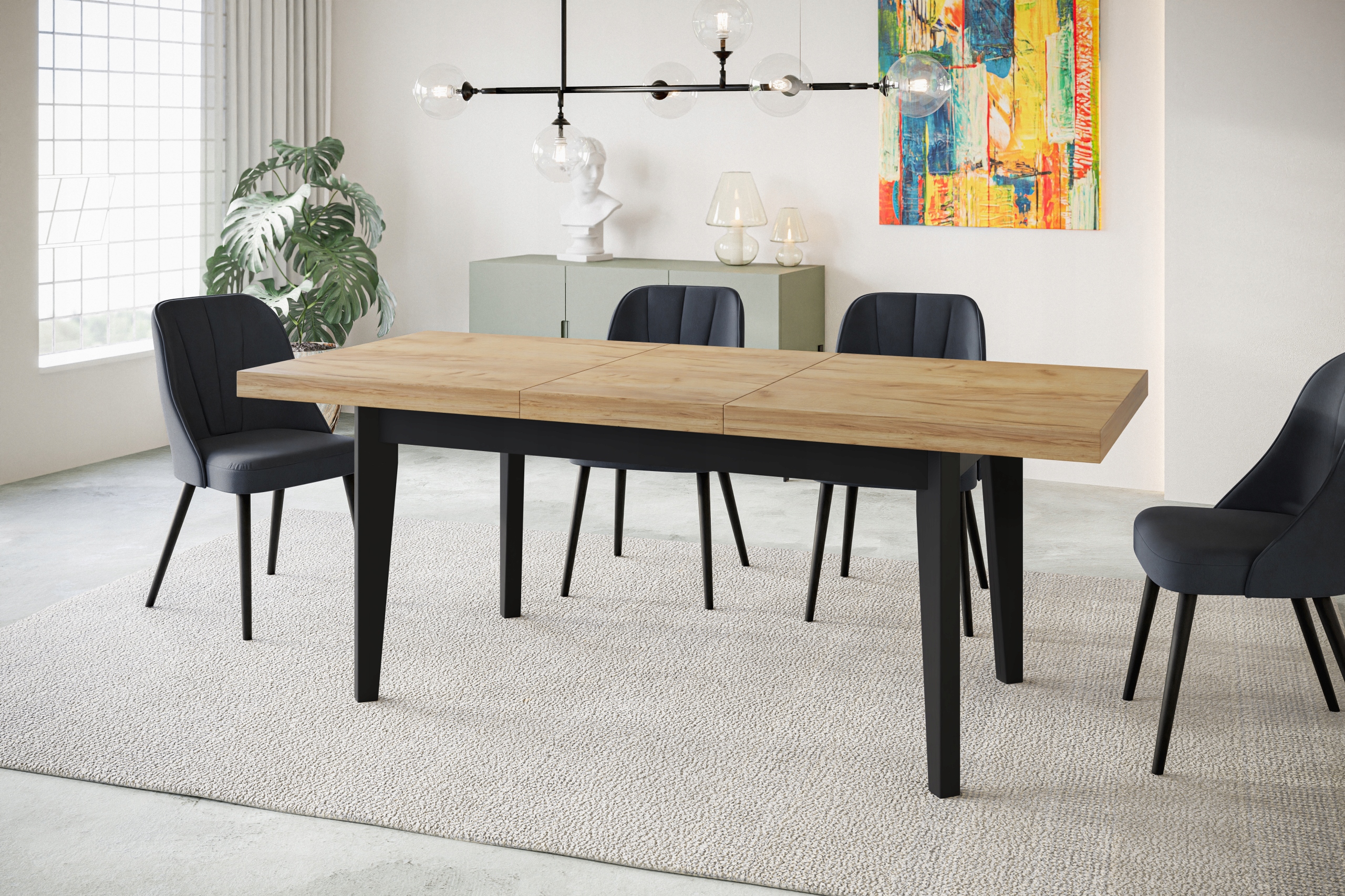 Stół rozkładany 120/160 SKANDYNAWSKI Kolor mebla dąb craft